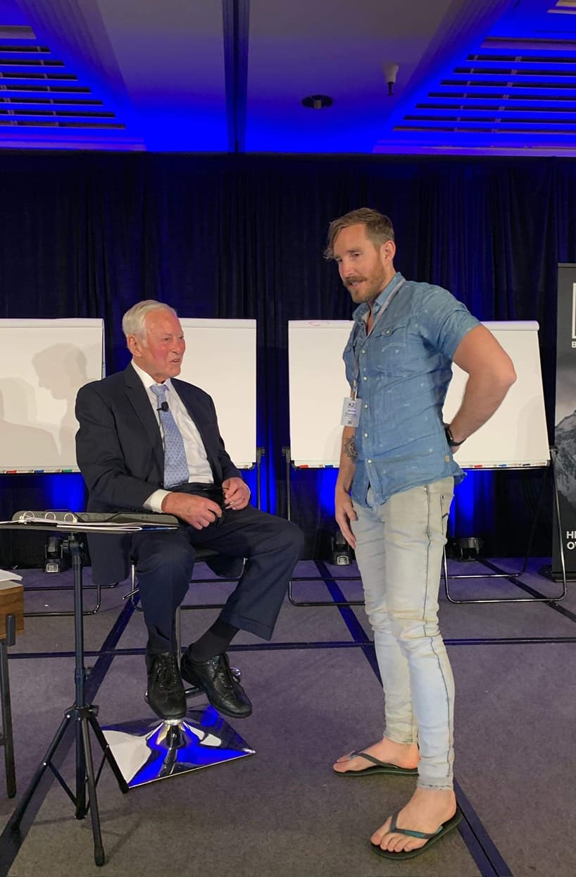 James with author Brian Tracy