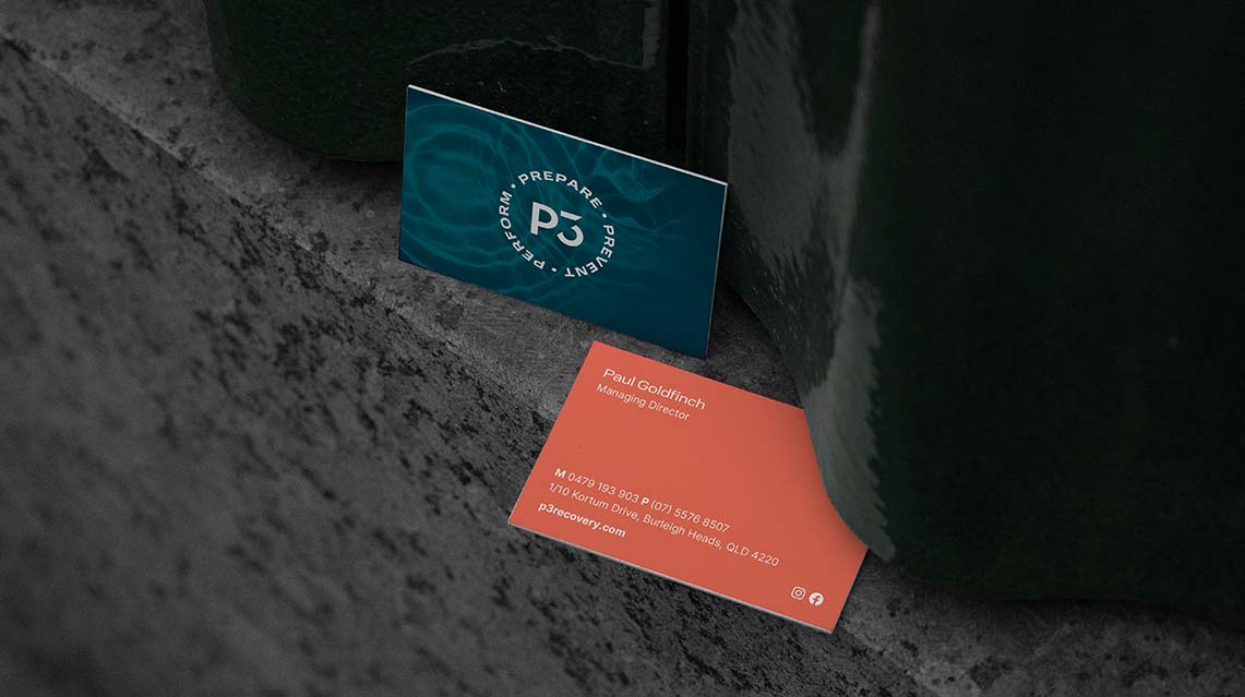Brand identity applied to business cards