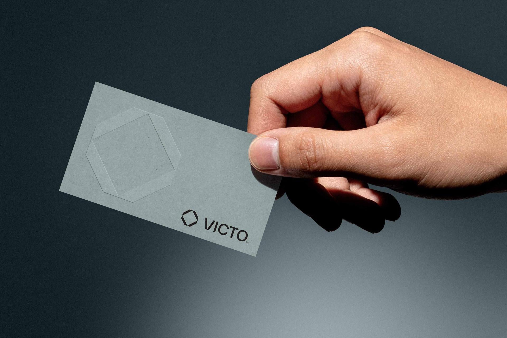 Victo branding — business card