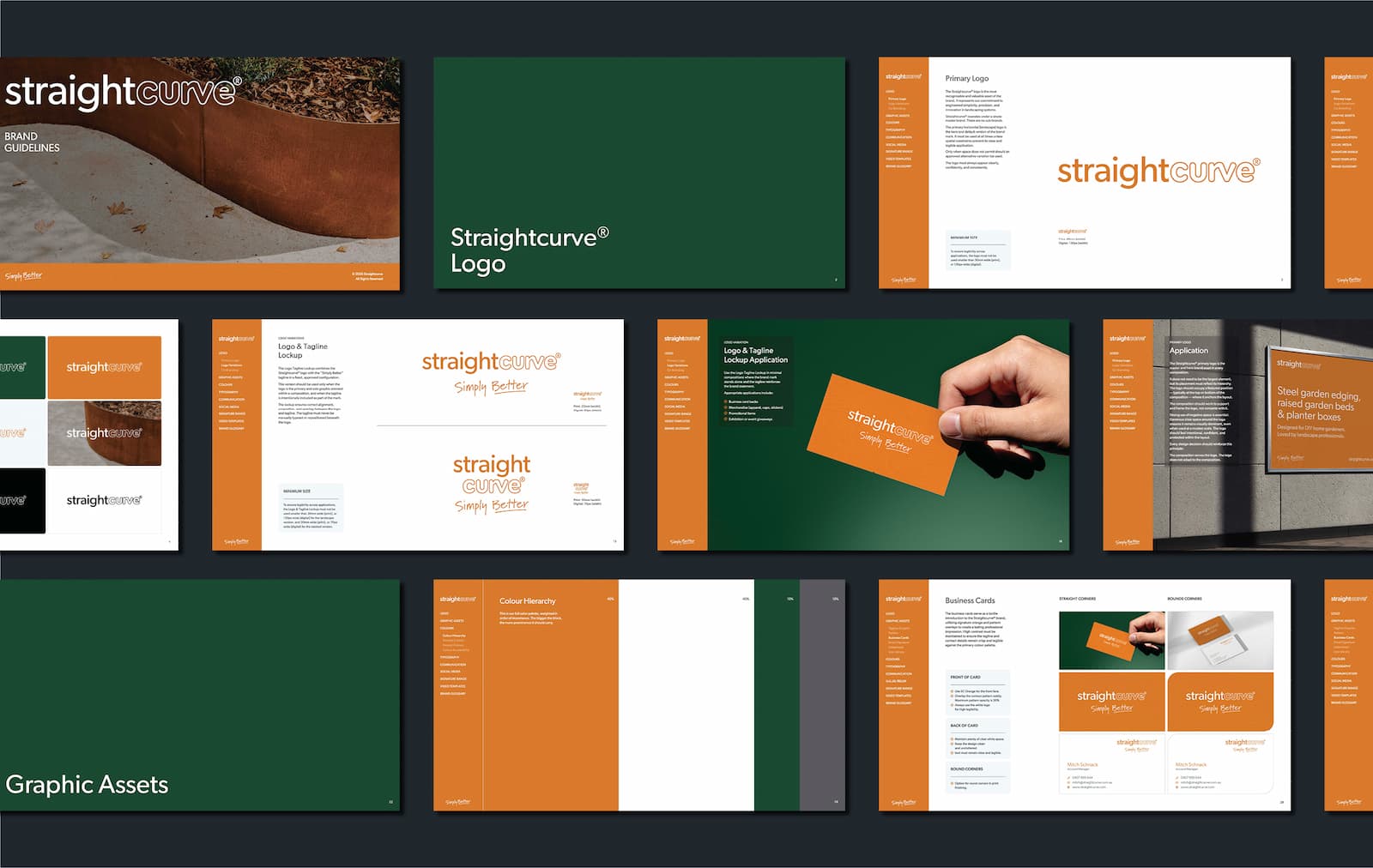Visual identity system applied across brand guidelines