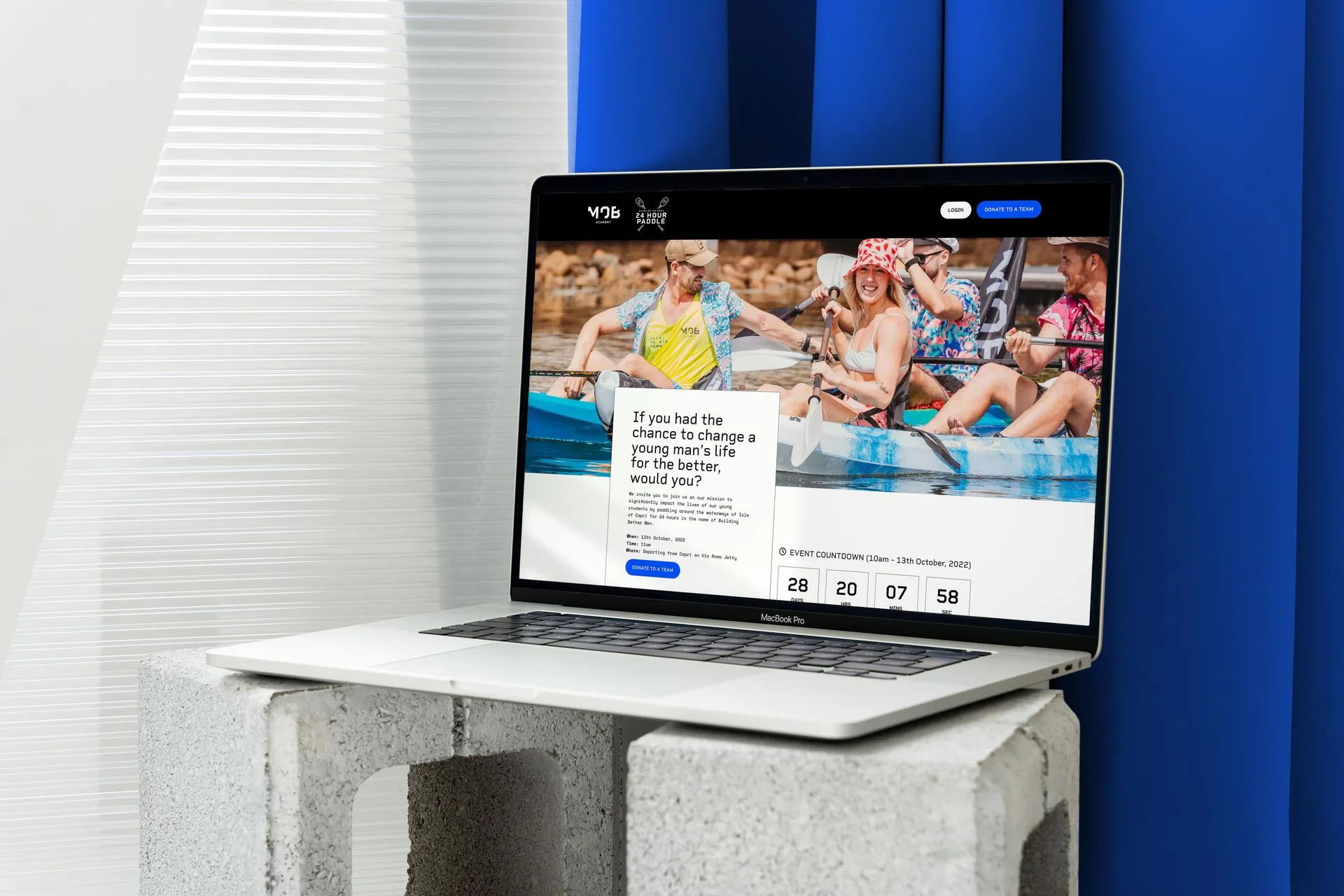 WordPress website preview on desktop